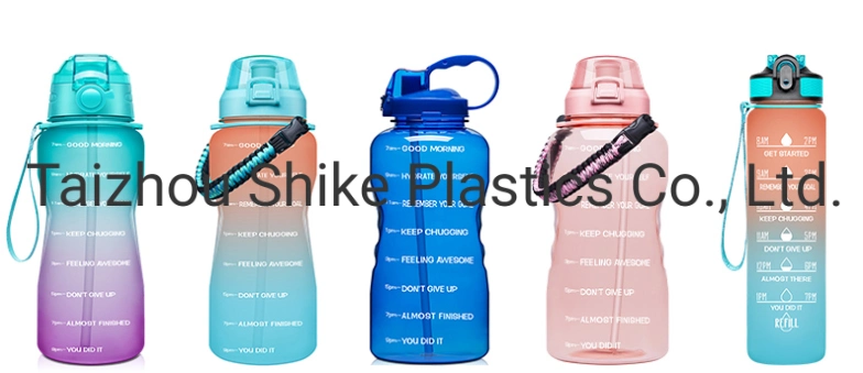 BPA Free Half Gallon Wide Mouth 73oz Flip Top Gym Water Bottle with Motivational Time Marker