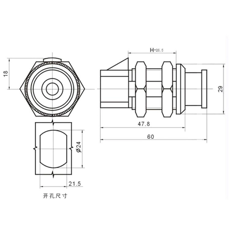 Xk254-2 Cabinet Alloy Code Combination Round Button Strike Close Cam Lock Keyless